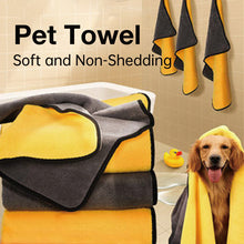 Load image into Gallery viewer, Dokidoge Cotton towels Super Absorbent Microfiber Dog Towel for Small Medium Large Dogs and Cat, Yellow & Grey