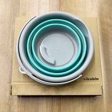 Load image into Gallery viewer, Sikobin Collapsible Bucket, Cleaning Bucket Mop Bucket Foldable Foldable Portable 10 Liter 2.6 Gallon (about 7.6 Liter) Small Plastic Water Supplies for Outdoor Garden Camping Fishing Car Wash Save Space