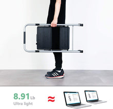 Load image into Gallery viewer, Topfun Folding 2 Step Ladder Lightweight Steel Step Stool Sturdy Anti-Slip Wide Platform with PVC Handgrip Easy-to-Carry Ladder Fully Assembled Multi-Use Ladder for Home and Office (2 Step)