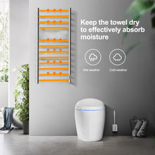 Load image into Gallery viewer, Sikobin Electrically heated towel rails Stainless Steel Towel Warmer with Timer, Wall Mounted Heated Drying Rack, Built-in Timer, with LED Indicators, Pluggable or Hardwired to Save Space in Home Bathrooms
