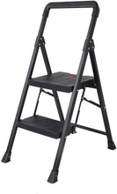 Load image into Gallery viewer, Topfun Folding 2 Step Ladder, Safety Lock Design, Sturdy Steel Ladder with Convenient Handgrip and Anti-Slip Wide Pedal, 300lbs Capacity, Portable Foldable Step Stool (2-Step)