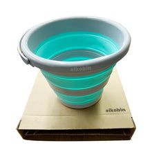 Load image into Gallery viewer, Sikobin Collapsible Bucket, Cleaning Bucket Mop Bucket Foldable Foldable Portable 10 Liter 2.6 Gallon (about 7.6 Liter) Small Plastic Water Supplies for Outdoor Garden Camping Fishing Car Wash Save Space