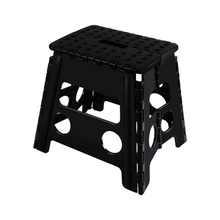 Load image into Gallery viewer, Topfun Folding Step Stool, 13 inch Non-Slip Footstool for Adults or Kids, Sturdy Safe Enough, Holds up to 300 Lb, Foldable Step Stools Storage/Open Easy, for Kitchen,Toilet,Office,RV (Black, 13inch)