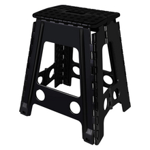 Load image into Gallery viewer, Topfun Folding Step Stool, 18 inch Non-Slip Footstool for Adults or Kids, Sturdy Safe Enough, Holds up to 300 Lb, Foldable Step Stools Storage/Open Easy, for Kitchen,Toilet,Office,RV (Black, 18inch)