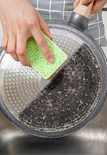 Load image into Gallery viewer, Sinkich Compressed Cellulose Kitchen Sponges  4Pack,Non-Scratch Biodegradable Natural Sponge Scrub for Dishes Cleaning