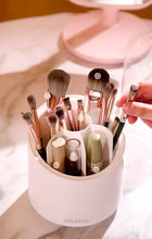 Load image into Gallery viewer, Sikobin Rotary makeup brush storage cartridge dust-proof powder brush storage box desktop eyebrow brush cartridge eye shadow brush barrel