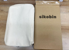 Load image into Gallery viewer, Sikobin Non-metal storage boxes Foldable Storage Box 1 Pack, Washable Linen Storage Basket with Lid and Leather Handles for Home Bedroom Closet Office