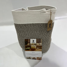 Load image into Gallery viewer, Sikobin Tall Laundry Basket Woven Jute Rope Dirty Clothes Basket Rope Basket Blanket for Living Room Modern Laundry Basket