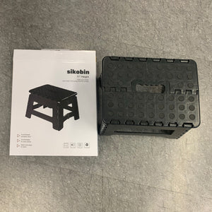 Sikobin Extra Strong Folding Step Stool - 11" - Sturdy enough to hold 300 lbs - Lightweight Folding Step Stool for Adults and Kids - One Flip to Open - not of metal Great for Kitchens, Bathrooms and bedroom