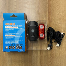 Load image into Gallery viewer, Sikobin Rechargeable Bike Light Set, Bike Light, Instant Installation Without Tools, Fits All Bikes - 3 Modes, Bike Light Front and Rear Lighting - Waterproof, Lightweight, Durable Brand: Vont
