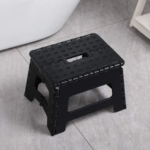 Load image into Gallery viewer, Topfun Folding Step Stool, 9 inch Non-Slip Footstool for Adults or Kids, Sturdy Safe Enough, Holds up to 300 Lb, Foldable Step Stools Storage/Open Easy, for Kitchen,Toilet,Office,RV (Black, 9inch)
