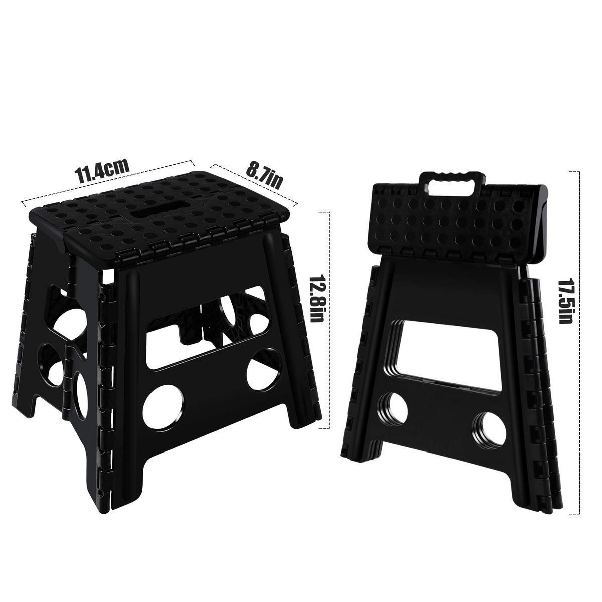 Topfun Folding Step Stool, 13 inch Non-Slip Footstool for Adults or Ki ...