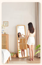 Load image into Gallery viewer, Sikobin Full Length Mirror Standing or Against Wall, Large Rectangular Bedroom Mirror Floor Mirror, Wall Mount Mirror,Solid Wood Frame, 165.08cm x 55.88cm
