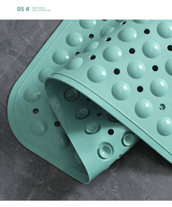 Sikobin Shower mat Non-slip bathtub mat Shower bath mat with shower mat and drain hole