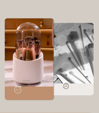 Load image into Gallery viewer, Sikobin Rotary makeup brush storage cartridge dust-proof powder brush storage box desktop eyebrow brush cartridge eye shadow brush barrel

