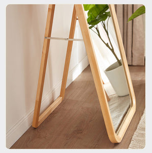 Sikobin Full Length Mirror Standing or Against Wall, Large Rectangular Bedroom Mirror Floor Mirror, Wall Mount Mirror,Solid Wood Frame, 165.08cm x 55.88cm