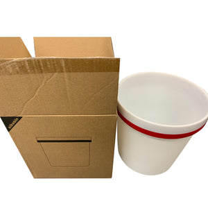 Sikobin Trash Can, Garbage Basket Trash Can for Bathroom, Bedroom, Kitchen, Home Office, Dorm, College, White