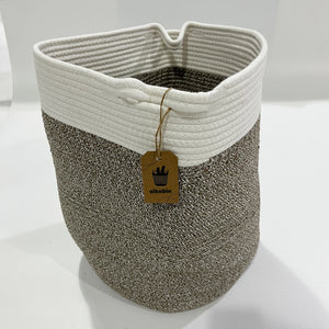 Sikobin Tall Laundry Basket Woven Jute Rope Dirty Clothes Basket Rope Basket Blanket for Living Room Modern Laundry Basket
