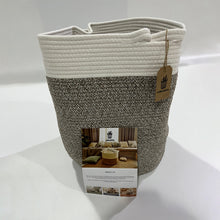 Load image into Gallery viewer, Sikobin Tall Laundry Basket Woven Jute Rope Dirty Clothes Basket Rope Basket Blanket for Living Room Modern Laundry Basket
